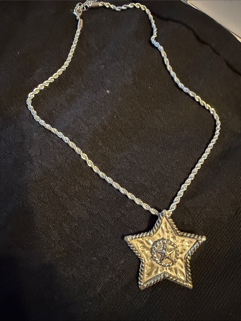 Montana Silversmiths Two-Tone Star Pendant Necklace - Silver
